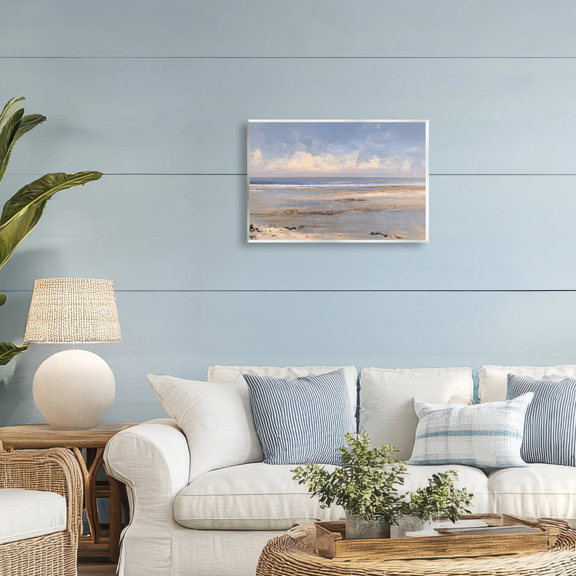 Stupell Industries Rustic Ocean Horizon Impression Wall Plaque Art, design by Jacky Ngan