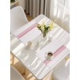 thumbnail image 5 of Pink Purple Striped Placemats Set of 8, Abstract Modern Geometric Stripes Placemats for Dining Table, Place Mats for Kitchen Tabletop, Waterproof Wipeable Dining Table Mats Set, 5 of 9