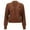 Brown, variant on Fiaer Womens Cropped Cardigan Sweaters Long Sleeve Warm Front Open Casual Trendy Solid Color Comfort Tops White XL