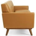 thumbnail image 3 of Modway Engage Top-Grain Leather Living Room Lounge Sofa in Tan, 3 of 6