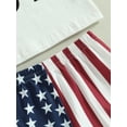 thumbnail image 6 of Toddler Baby Girl 4th of July Outfits Short Sleeve T-Shirt Tops Flared Bell Bottom Pants Set USA Independence Day Clothes, 6 of 7