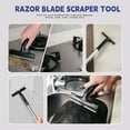 thumbnail image 2 of 2 Pack 6" Putty Knife Razor Blade Scraper Tool with Extra 25PCS Double Edge Metal Blades for Cleaning Paint, Caulk, Adhesive, Label, Decal, Sticker from Window, Glass, Tile, Floor, Stove Top, 2 of 7