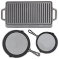 thumbnail image 1 of Home Basics 3-Piece Cast Iron Griddle Set, 1 of 2