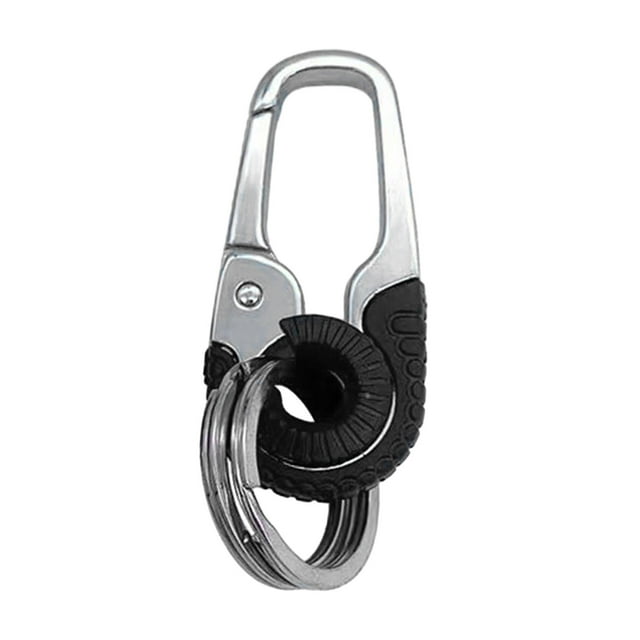 Llavero del coche,Llavero universal para coche para hombre y mujer.,Llave de metal resistente personalizada Exquisita,Llavero Llavero Clip para cinturón de doble capa premium,Accesorios