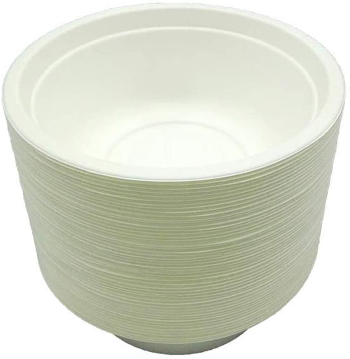 350 ml Biodegradable and Compostable for Parties 8 oz 120 Pack White Paper Bowls Disposable Strong Bagasse Bowls Eco-Friendly 