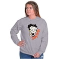 thumbnail image 3 of Betty Boop Zombie Cartoon Skeleton Women Crewneck Sweatshirt Brisco Brands S, 3 of 6