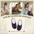 thumbnail image 7 of Daiia Purple Butterfly Print Women’s Fuzzy Slippers Memory Foam Lightweight House Shoes Cozy Loafer Flannel House Shoes-37/38, 7 of 7