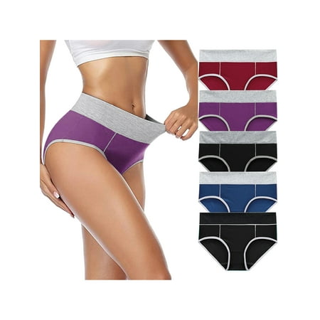 

Unique Bargains Women s Plus Size 5 Packs High Rise Brief Stretchy Underwear