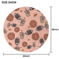 thumbnail image 6 of Pink Football and Drinks Pattern Round Tablecloth 60"x60",Wrinkle Wipeable Table Cloth for Kitchen Dining Room Picnic Patio Party, 6 of 6