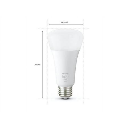 Philips - Hue A21 Bluetooth 100W LED Bulb - White