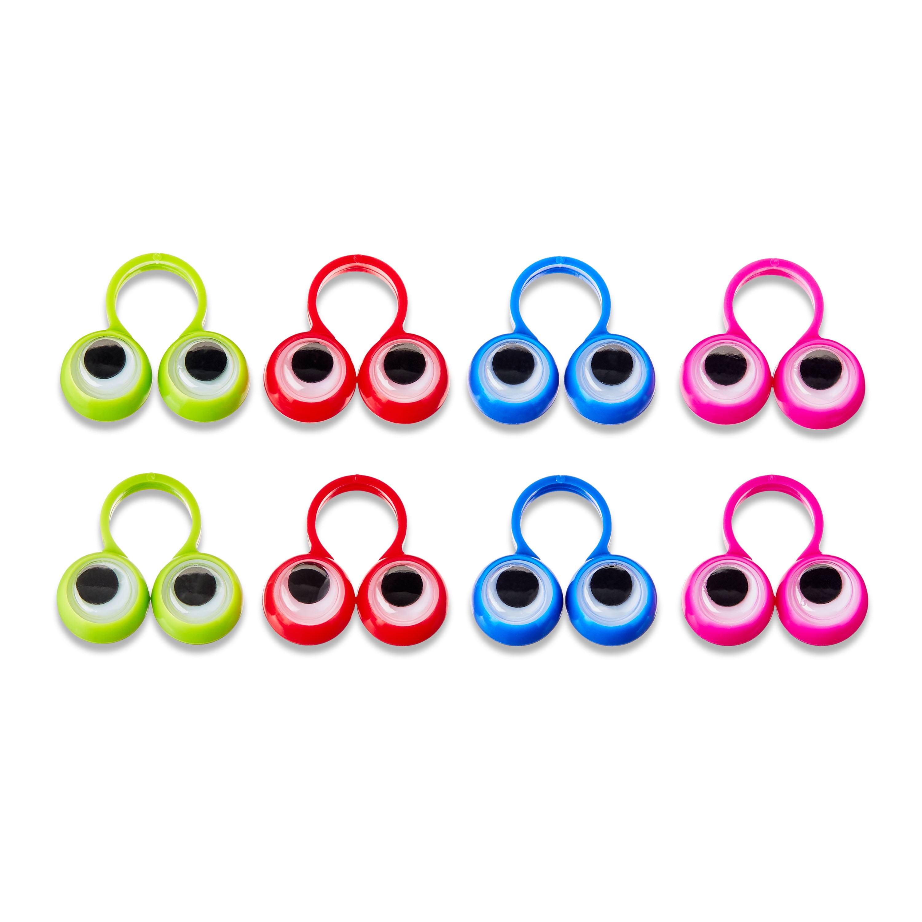 (6 pack) 8 Count, Multicolor, Googly Eye Finger Puppets, Party Favors, by Way To Celebrate