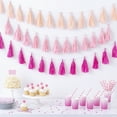 thumbnail image 4 of Darice Pink Tissue Tassel Garland, 12 pcs, 6ft, 4 of 5