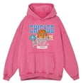 thumbnail image 4 of Sudadera con capucha de gran tamaño para hombre, estilo informal, 100 % algodón, con el equipo de baloncesto de Chicago 76, con lavado desgastado y vintage, 4 of 5