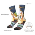 thumbnail image 4 of Masiiu Bluey Pattern Adult Crew Socks, Breathable Color-Block Mid-Calf Socks, Comfortable for Daily Wear and Sports, 4 of 6