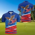 thumbnail image 3 of Aplkyhs American Flag Bald Eagle Matching Golf Shirts for Couple His and Hers Golf Shirts Matching 4-Way Stretch Mens Hawaiian Shirt Golf Accessories for Men, 3 of 6