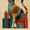 Abstract Cat, variant on Retro Christmas Scene Canvas Print, Wall Art for Living Room, Bedroom, Kitchen, Dining Room, Office, Den, Foyer, Hallway