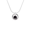 thumbnail image 2 of Delight Jewelry 12mm Black Roller Glass Spinner Live Ring Charm Necklace, 18", 2 of 4