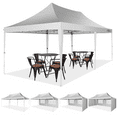 thumbnail image 4 of COBIZI 10'x20' Pop Up Canopy Tent with 6 Removable Sidewalls, Instant Outdoor Shelter with Raised Roof, Heavy-Duty Stable Frame and Carry Bag, White, 4 of 8