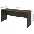 thumbnail image 6 of Bestar Prestige Plus Credenza Desk in Bark Gray and Slate, 6 of 8