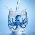 thumbnail image 6 of Handmade Sea Creature Glass Cups, Artisan-Crafted Sea Animal Drinking Glasses, Food-Safe Lead-Free Coastal Drinkware, Unique Nautical Tabletop Decor for Beach House Living Room Kitchen, Octopus, 6 of 8