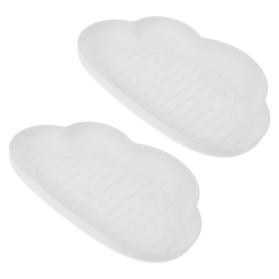 Homoyoyo 2PCS Clouds Dessert Plates Plastic Holding Snack Dish for Households Dark Blue