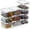 Clear Grey, variant on 4 Packs Small Storage Bins with Lids 3.2 QT Plastic Storage Containers for Organizing Stackable Clear Storage Boxes