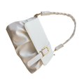 thumbnail image 4 of Bolso de hombro para mujer, diseño plisado, impermeable, resistente a los arañazos, bolsos de PU para cumpleaños, 4 of 8