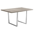 thumbnail image 2 of JERFIT Modern Taupe Dining Table for 4, Rectangular Kitchen Table with Chrome Metal Legs, Contemporary Wood Laminate Dining Room Table, 2 of 10