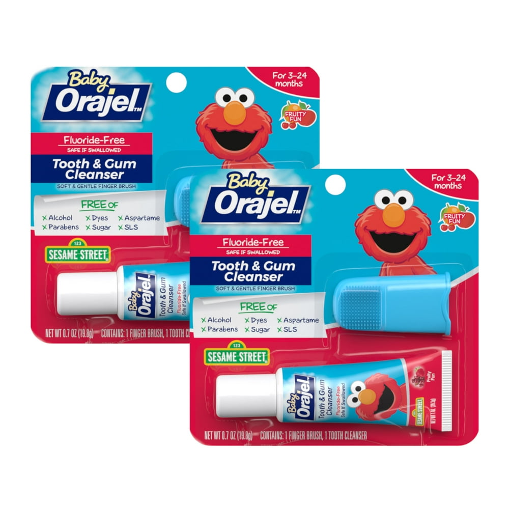2 Pack Baby Orajel Tooth And Gum Cleanser Fruit Flavor 0