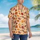 thumbnail image 3 of Balery Autumn Leaves 2 Camisas hawaianas de manga corta para hombre, camisas playeras de corte holgado, camisas de vacaciones con botones,X-Large, 3 of 7