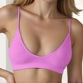 thumbnail image 2 of FUNUONY Women's Push Up Wireless Comfortable Padded Plunge No Underwire Everyday Bra Women's Bralette V Neck Wireless No Padded Bra Comfortable Everyday Bras Purple M, 2 of 5