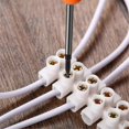 thumbnail image 2 of 50Pcs Terminal Block White Screw Terminal Connector Dual Row Electric Barrier Block 12-Position Terminal Strip,10A 380 V, 2 of 4
