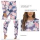 thumbnail image 5 of Mujeres pijama conjunto Tie Dye suelta cómodo con estilo 2 unidades dormir Top Pantalones, 5 of 6