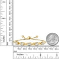 thumbnail image 4 of Gem Stone King 18K Yellow Gold Plated Silver White Created Sapphire Bracelet for Women (5.00 Cttw, Gemstone September Birthstone, Oval 7X5MM, Fully Adjustable up to 9 inches), 4 of 5