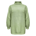 thumbnail image 5 of ManxiVoo Women's Fashion High Neck Knit Sweater Winter Warm Soft Yarn Pullover Comfort Stretch Casual Tops L Size Green, 5 of 5
