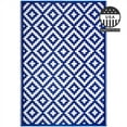 thumbnail image 5 of FH Home Outdoor Rug - Waterproof, Fade Resistant, Crease-Free - Premium Recycled Plastic - Geometric - Patio, Porch, Deck, Balcony - Aztec - Blue & White - 5 x 8 ft, 5 of 9