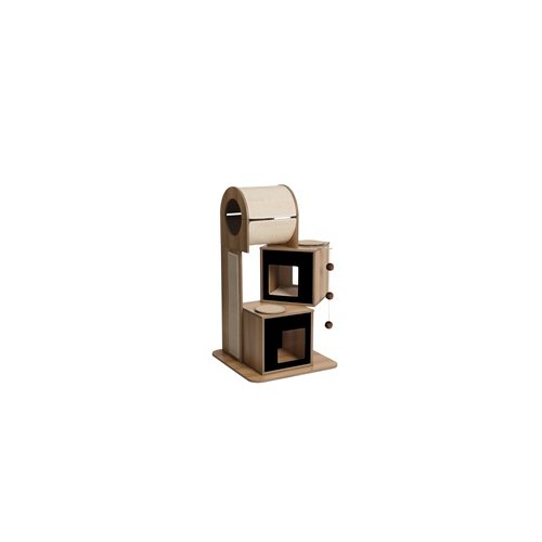 Vesper Cat Tree & Condo Scratching Post Tower, Black