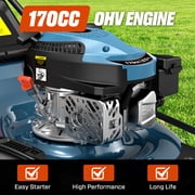 SENIX 22 170CC Gas Self Propelled Lawn Mower ,4 -in-1 , 72L/19 Gal Bag,6-Position Height Adjustment