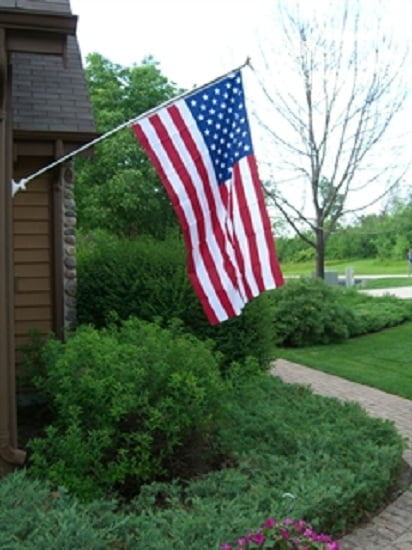 MADE IN USA American Flag Pole Set 3