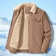 thumbnail image 2 of Rggeeun Mens Jacket Men's Warm Corduroy Jacket Winter Lined Casual Coat With Multiple Pockets Loose Fit Workwear Style Outerwear For Daily Use Outwear Classic, 2 of 8