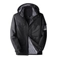 thumbnail image 4 of Mens Detachable Cap Plus Velvet Thick Plus Size Multi-pocket Warm Cotton Coat, 4 of 8