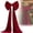 Burgundy Extra Large, variant on Large White Velvet Christmas Tree Topper Bow 79 x 16 Inch, Extra-Large Holiday Bow with Long Tails for Tree Door Wall Wreath Decor