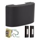 thumbnail image 1 of Kit de timbre de puerta con cable Craftmade CK2001-FB con botón negro mate, 1 of 7