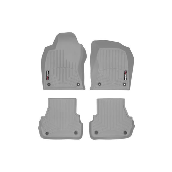 WeatherTech Custom Fit FloorLiners compatible with 1998-2004 Audi A6 - 1st & 2nd Row (2-pc. Rear Liner), Grey