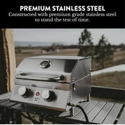 GasOne Portable Propane Grill – 16-inch Stainless Steel Tabletop Grill – Tabletop Gas Grill