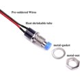 thumbnail image 3 of BRILLAR Mini interruptor de botón momentáneo con cables presoldados de 20 AWG, interruptor de encendido/apagado SPST de 2 pines para automóvil, PC, lámpara de mesa (10 unidades), 3 of 4
