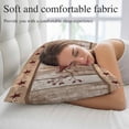 thumbnail image 5 of Red Texas Star Vintage Pillow Covers, Linen Long Throw Pillow Case, Farmhouse Berry Brown Wooden Holiday Pillow Protector Decorative Cushion Cover for Living Room/Bedroom 20" x 36", 5 of 8