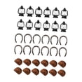 thumbnail image 3 of 36 piezas de centros de mesa rústicos para acampar, decoración con mini sombreros de vaquero para fiestas temáticas de y bodas campestres., 3 of 7