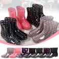 thumbnail image 6 of Short Rain Boots for Women Waterproof Wide Calf Garden Ankle Rain Boots Lightweight Anti Slipping Rubber Shoes for Outdoor, 37, 6 of 8