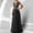 *Black, variant on U Women's Sequin V Neck Short Sleeve Chiffon Formal Evening Gown,Floor Length Dress with Ruched Bust Blue,Women's Plus L